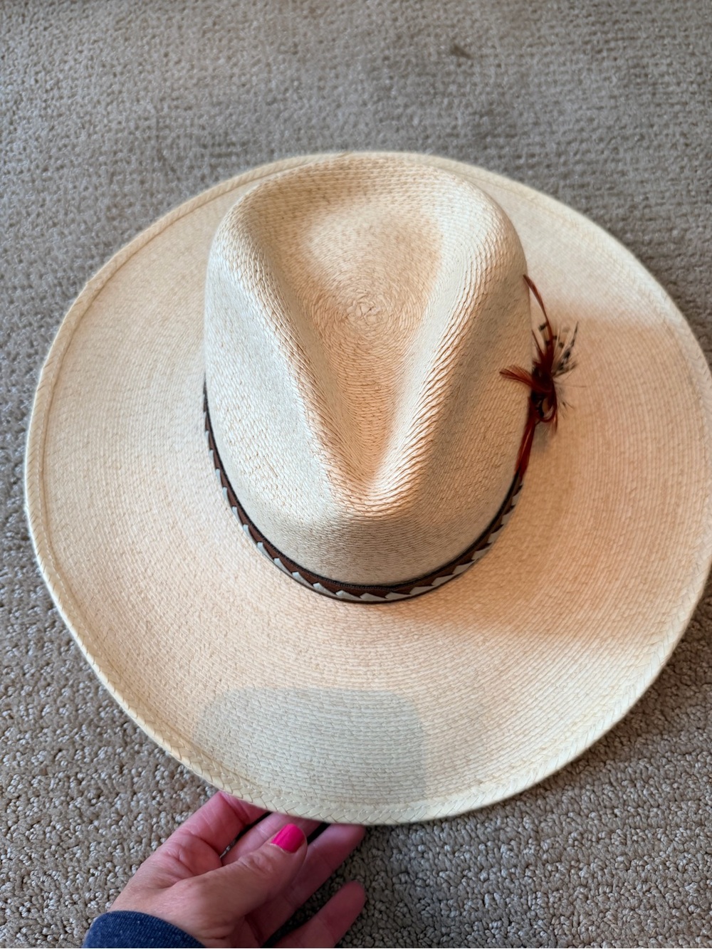 LANEY WILSON CHARLIE 1 HORSE WOMEN'S STRAW "ROAD RUNNER" COWBOY HAT Size M NWT - Picture 15 of 16